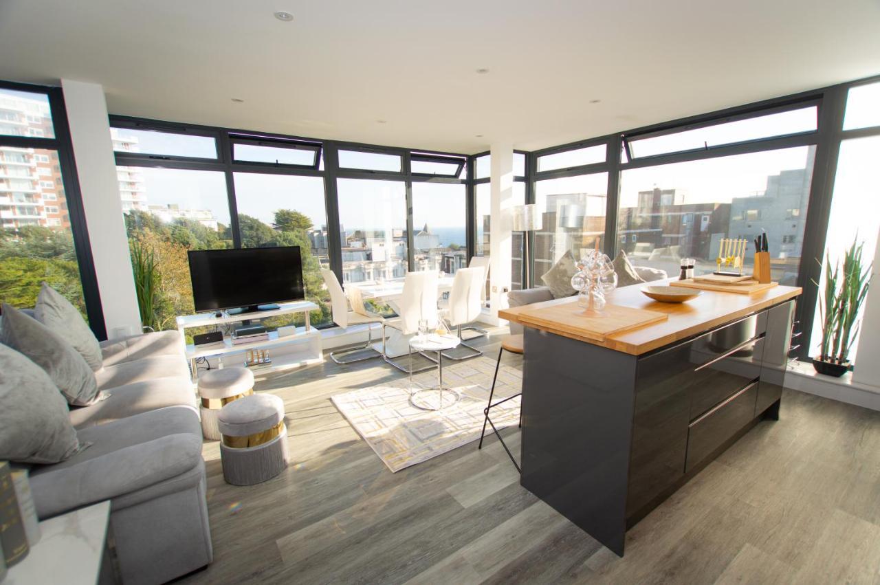 * Panoramic Penthouse With Sea & City Views Bournemouth Ngoại thất bức ảnh