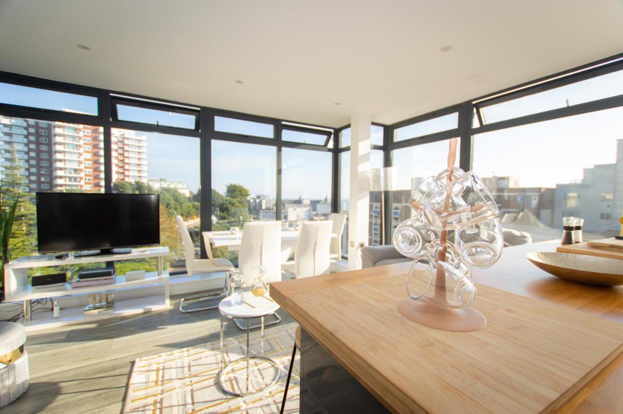 * Panoramic Penthouse With Sea & City Views Bournemouth Ngoại thất bức ảnh